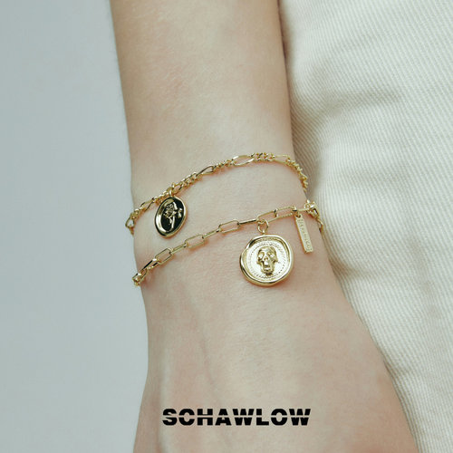 玫瑰骷髅手链Schawlow铜