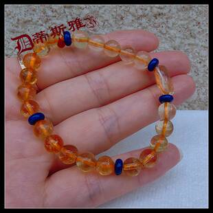 双11特价清货~洪福奇宝~蒂斯雅天然橙黄水晶圆珠不定形链多种搭配