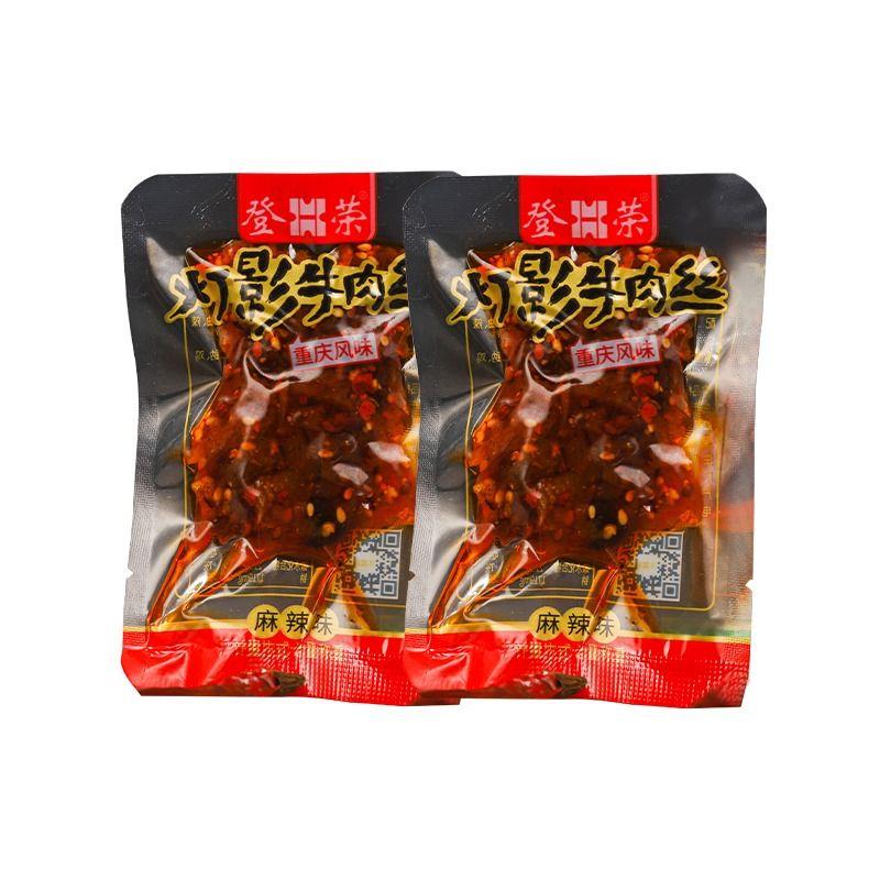 新品登荣灯影牛肉丝500g麻辣烧烤牛肉干散装休闲零食小吃四川重庆