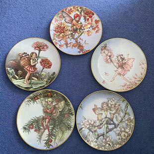 Gresham 英国 1989年产中古限量瓷碟 花仙子装饰摆件收藏盘 赏盘