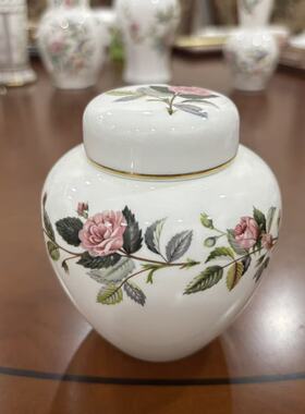 Wedgwood 韦奇伍德 Hathaway Rose 海瑟薇玫瑰 骨瓷咖啡罐 茶盒