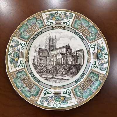 Mason's 马森 五款描金半手绘 英国各大教堂80年代年份收藏碟赏盘