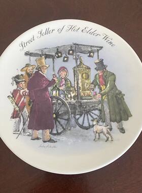 Wedgwood 韦奇伍德 1986年生日礼品碟 英国街头景观限量收藏瓷盘