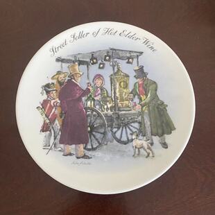 Wedgwood 韦奇伍德 1986年生日礼品碟 英国街头景观限量收藏瓷盘