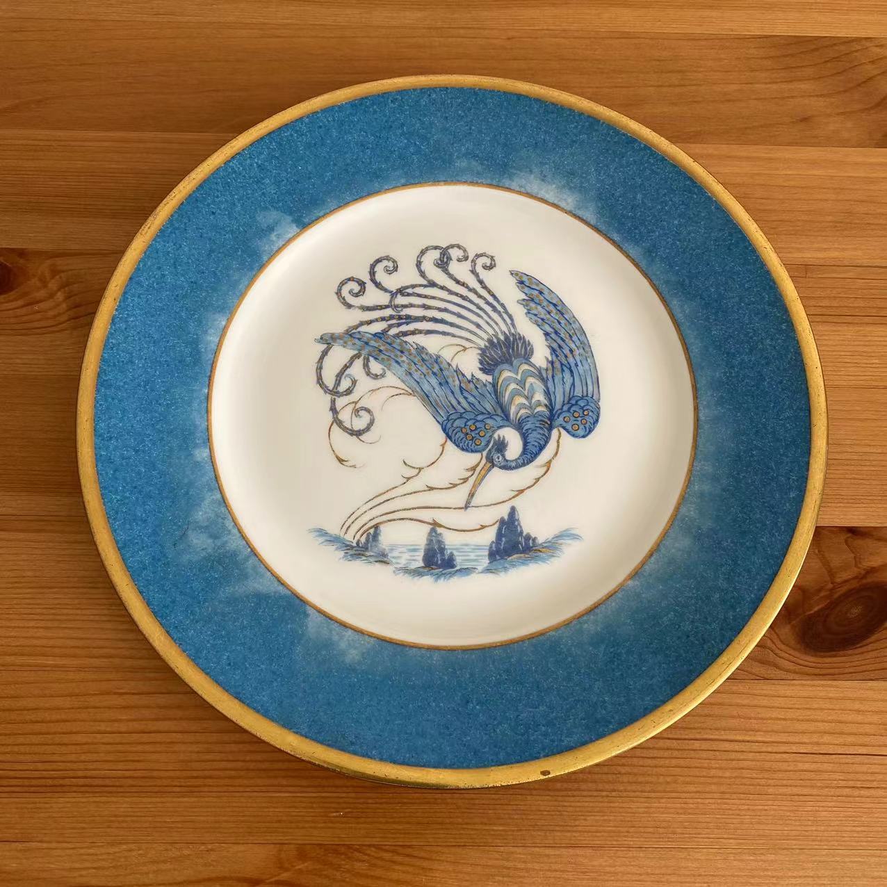利摩日柏图 Limoges Bernardaud 法国稀有手绘凤凰山水赏盘收藏碟