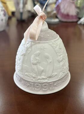 LLADRO 雅致 西班牙 1991年年份收藏纪念瓷器铃铛 摆件装饰瓷餐铃