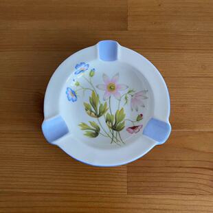 Shelley 雪莱 中古收藏英国骨瓷花卉桌面装饰小烟缸 摆件小瓷碟