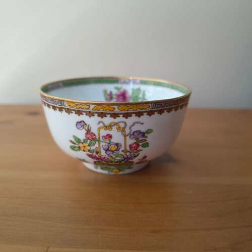 Spode Copelands 英国早期手绘中国风珐琅彩瓷糖碗 西洋瓷碗摆件