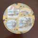欧洲回流 摆盘 日本早期开窗描金手绘收藏碟 九谷烧人物风景赏盘