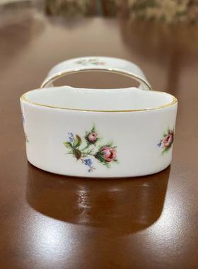 Royal Albert 皇家阿尔伯特 Moss Rose 1956年餐巾扣 桌面瓷摆件