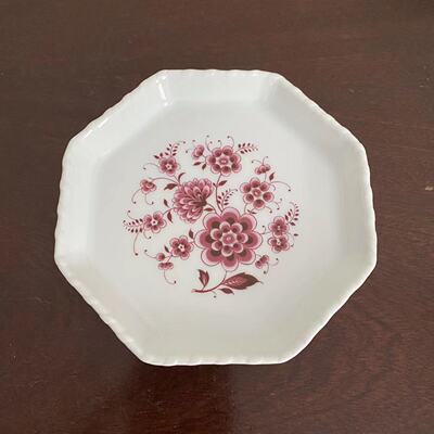 FURSTENBERG 弗斯滕伯格 德国中古八角花卉盘 珠宝首饰碟 装饰盘