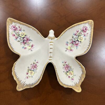 Ibis Aveiro 葡萄牙名瓷收藏 描金花卉蝴蝶款型装饰碟 首饰盘小碟