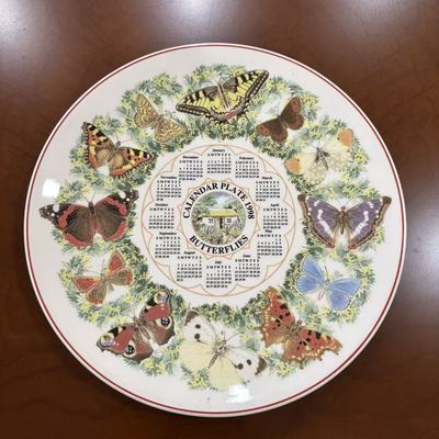 Wedgwood 韦奇伍德 英国 1998年蝴蝶年历盘 生日礼品年份收藏瓷碟