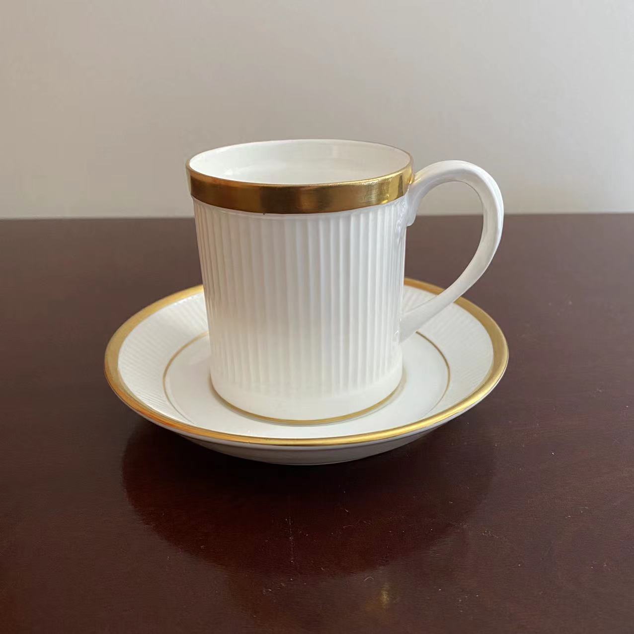 Crown Staffordshire 皇冠斯塔福德 英国30年代鎏金咖啡杯 午茶杯