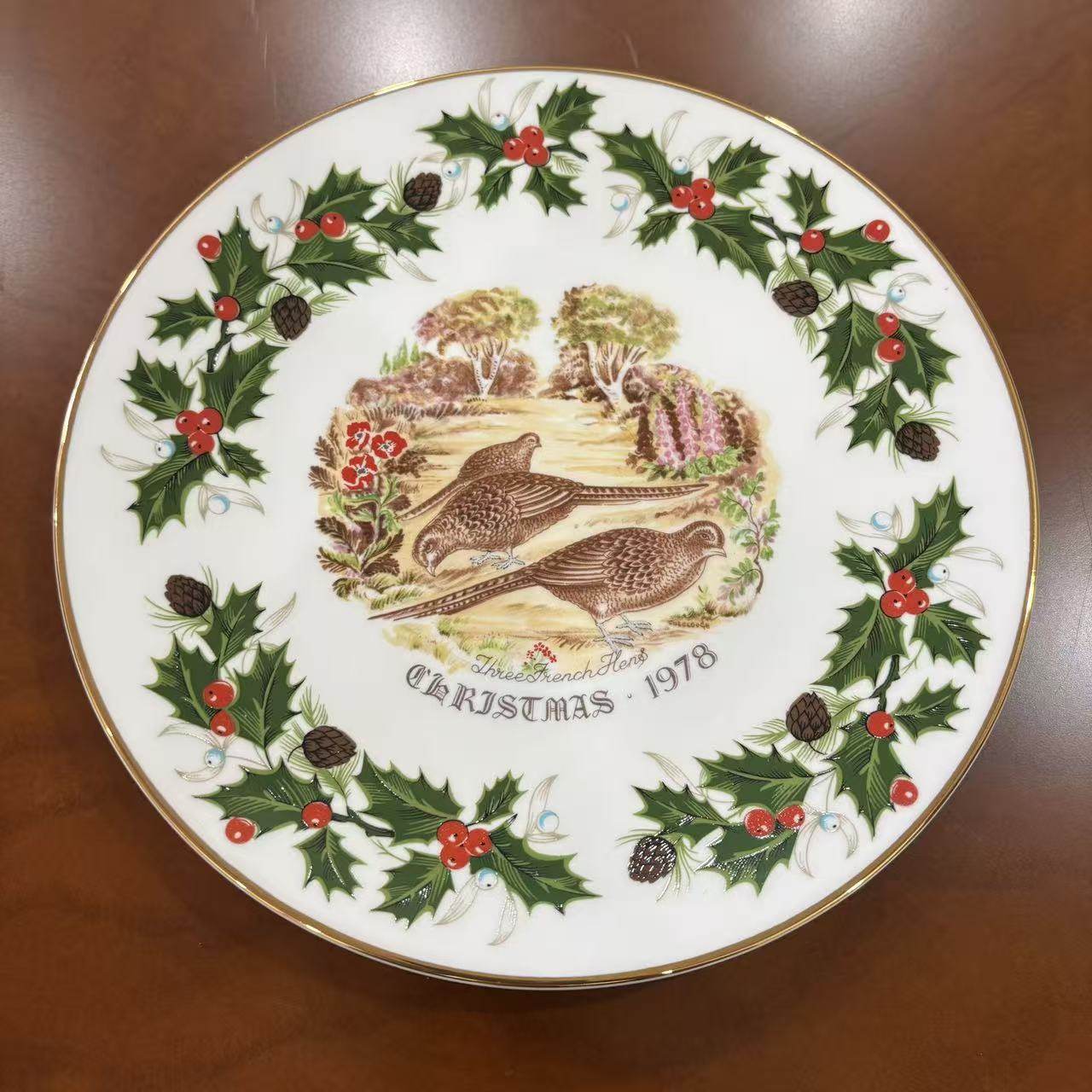 Royal Grafton 皇家格拉夫顿 1978年产英国中古圣诞收藏盘 摆件碟