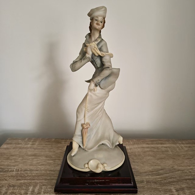 卡波迪蒙特  Capodimonte 意大利中古收藏冷瓷美女雕像 美人摆件