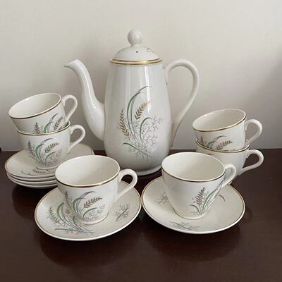 Copeland Spode 斯波德英国中古描金花卉咖啡杯 茶壶收藏下午茶具