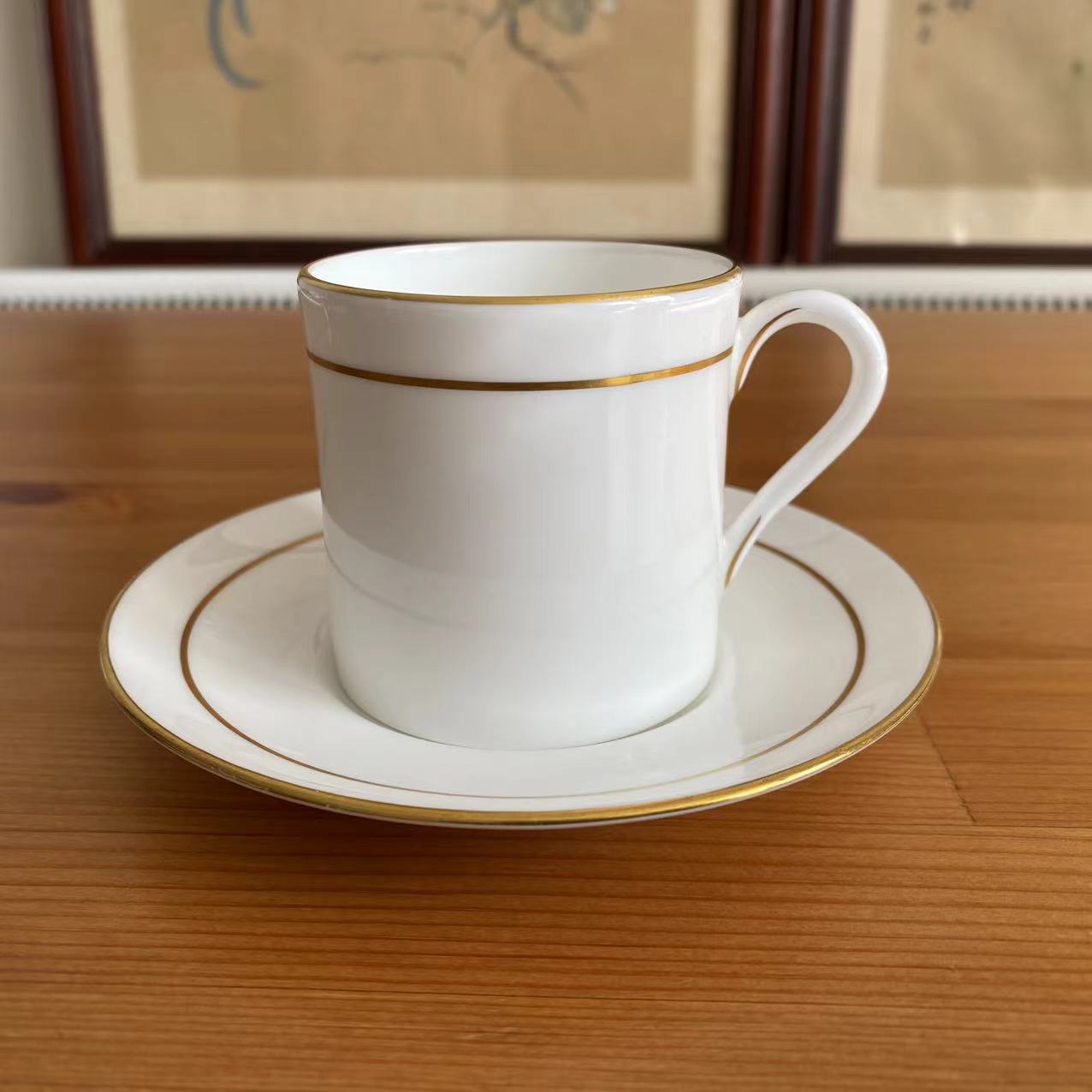 Royal Worcester皇家伍斯特 1982年 Contessa 描金浓缩咖啡杯茶杯