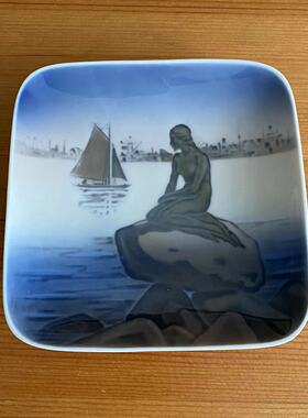 Royal Copenhagen 皇家哥本哈根 小美人鱼雕塑收藏盘 丹麦装饰碟