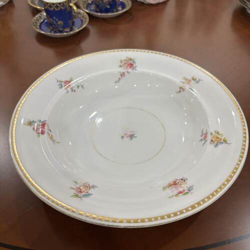 Copeland 科普兰 1851-1885年产英国古董收藏碟 金边花卉装饰大盘