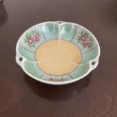 日本则武 珠光瓷古董摆件碟 雪茄灰皿 Noritake 1918年手绘小瓷盘