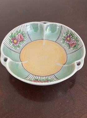 日本则武 Noritake 1918年手绘小瓷盘 雪茄灰皿 珠光瓷古董摆件碟