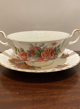 Royal Albert 皇家阿尔伯特 Centennial 百年玫瑰双耳甜品杯 汤碗