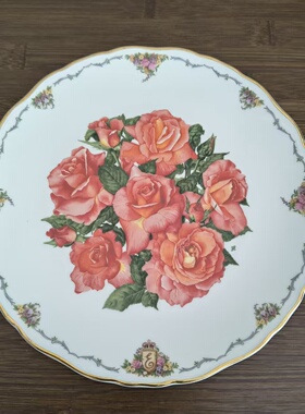 Royal Albert 皇家阿尔伯特 女王母亲1990年限量花卉瓷盘 收藏碟