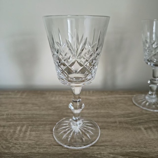 Edinburg Crystal 苏格兰老牌爱丁堡刻花水晶红酒甜酒杯 收藏摆件