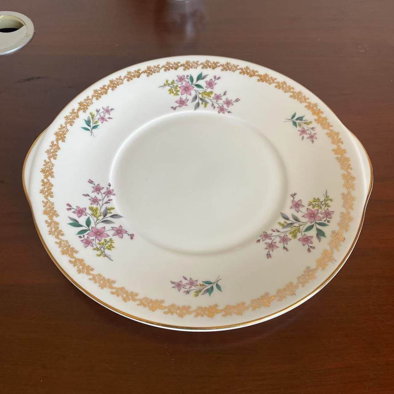 Royal Grafton 皇家格拉夫顿 双耳描金花卉装饰盘 英国骨瓷蛋糕碟,家居饰品,装饰坐盘/挂盘,淘宝优惠券,粉丝福利购,淘宝优惠卷