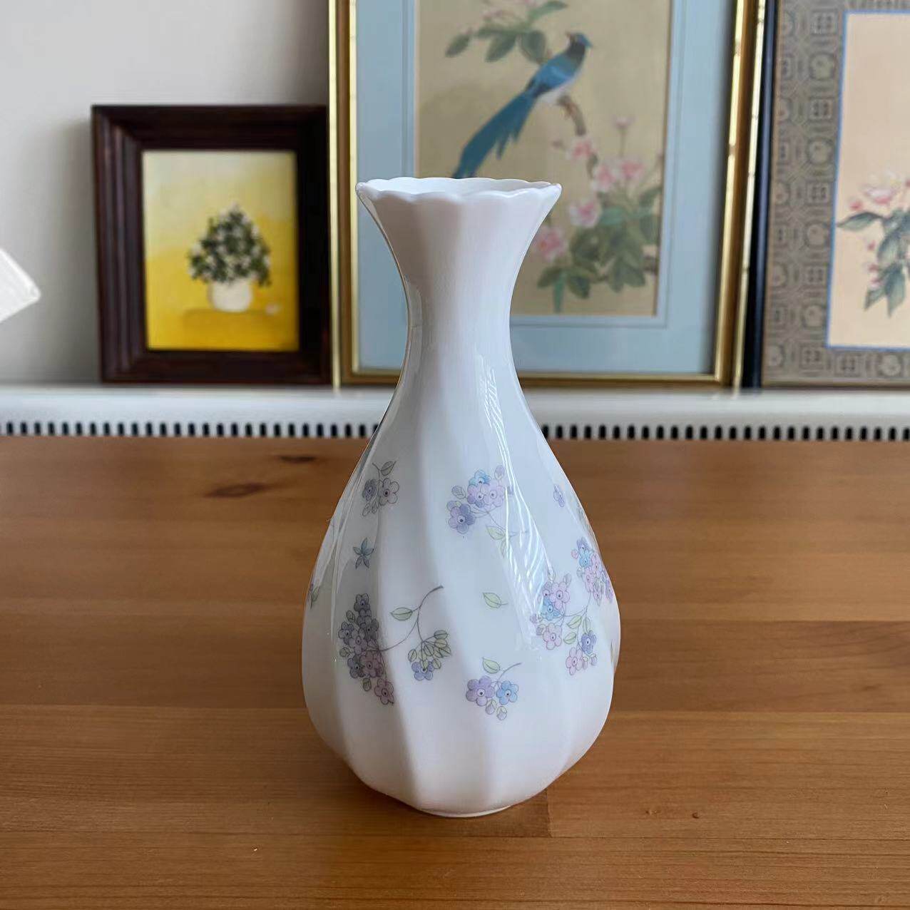 wedgwood 韦奇伍德 april flowers 四月花英国中古骨瓷花瓶瓷水瓶