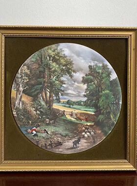 Genuine Staffordshire 1971年复古风景瓷板画 稀有收藏瓷片赏画