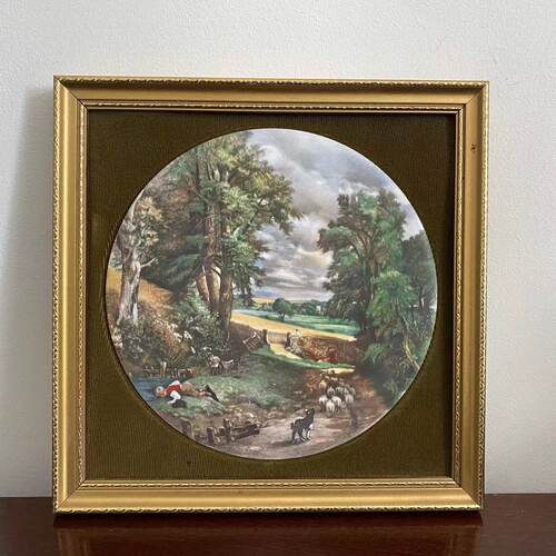 Genuine Staffordshire 1971年复古风景瓷板画 稀有收藏瓷片赏画