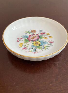 COALPORT 科尔波特 Ming Rose 明玫瑰描金花碟 首饰碟花车 戒指盘