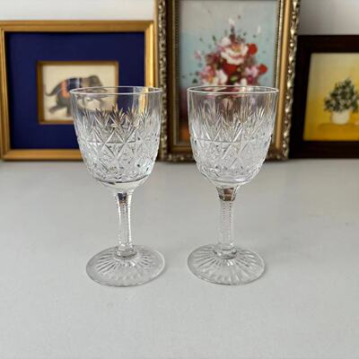 Thomas Webb 托马斯韦伯 英国绝版水晶红酒杯 手工切割精美甜酒杯