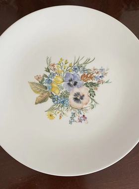 Royal Worcester 皇家伍斯特 1957年画家签名手绘花卉碟 收藏盘