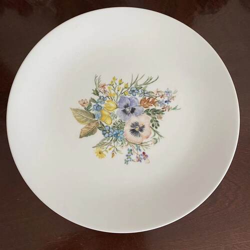 Royal Worcester 皇家伍斯特 1957年画家签名手绘花卉碟 收藏盘
