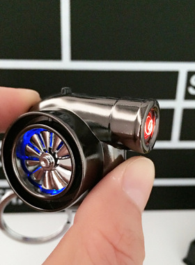 恐高症 汽车涡轮增压钥匙扣带声音金属钥匙链iacro改装车钥匙挂件