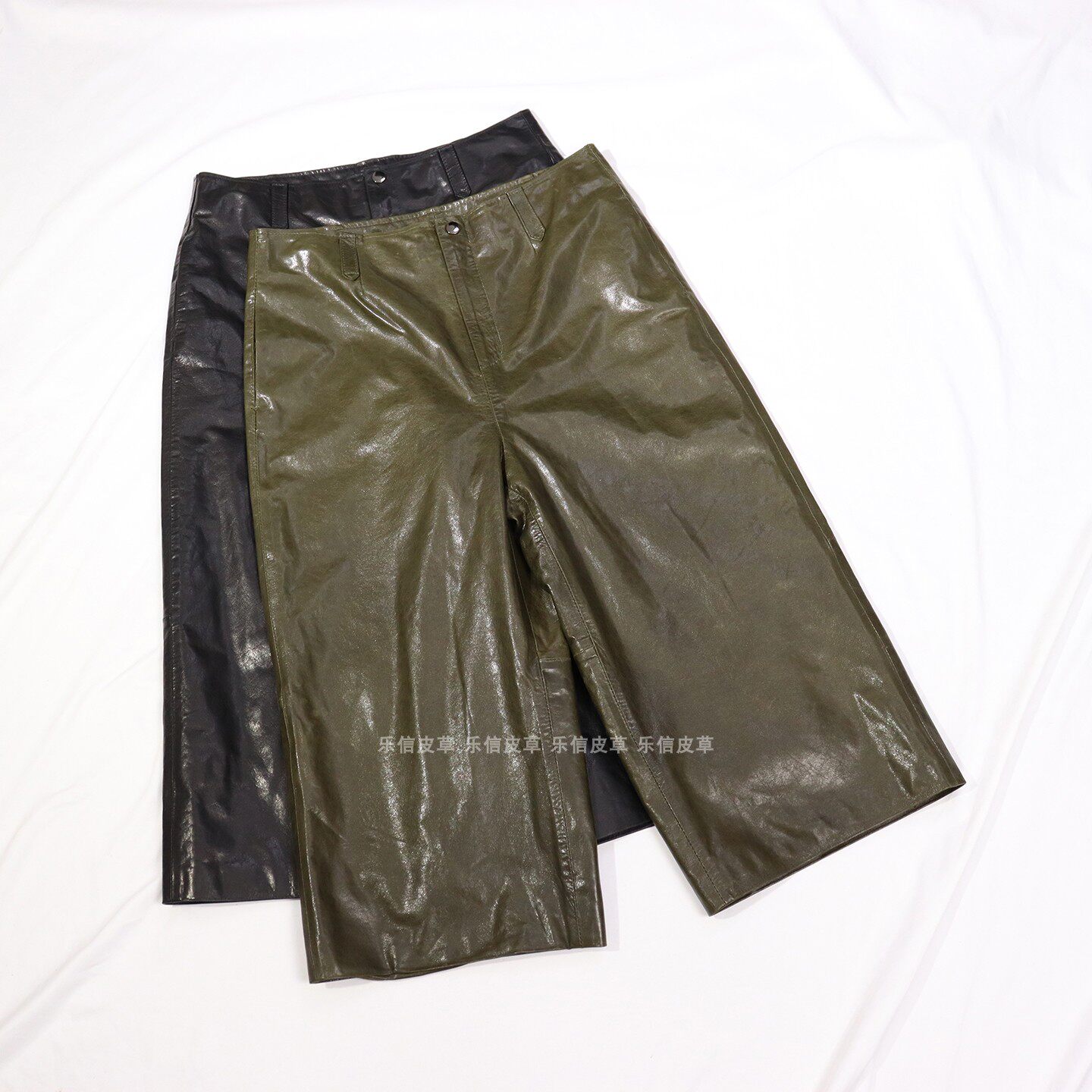 新款真皮皮裤女绵羊皮洋气时尚显瘦高级感百搭宽松直筒七分阔腿裤,女装/女士精品,皮衣,淘宝优惠券,粉丝福利购,淘宝优惠卷