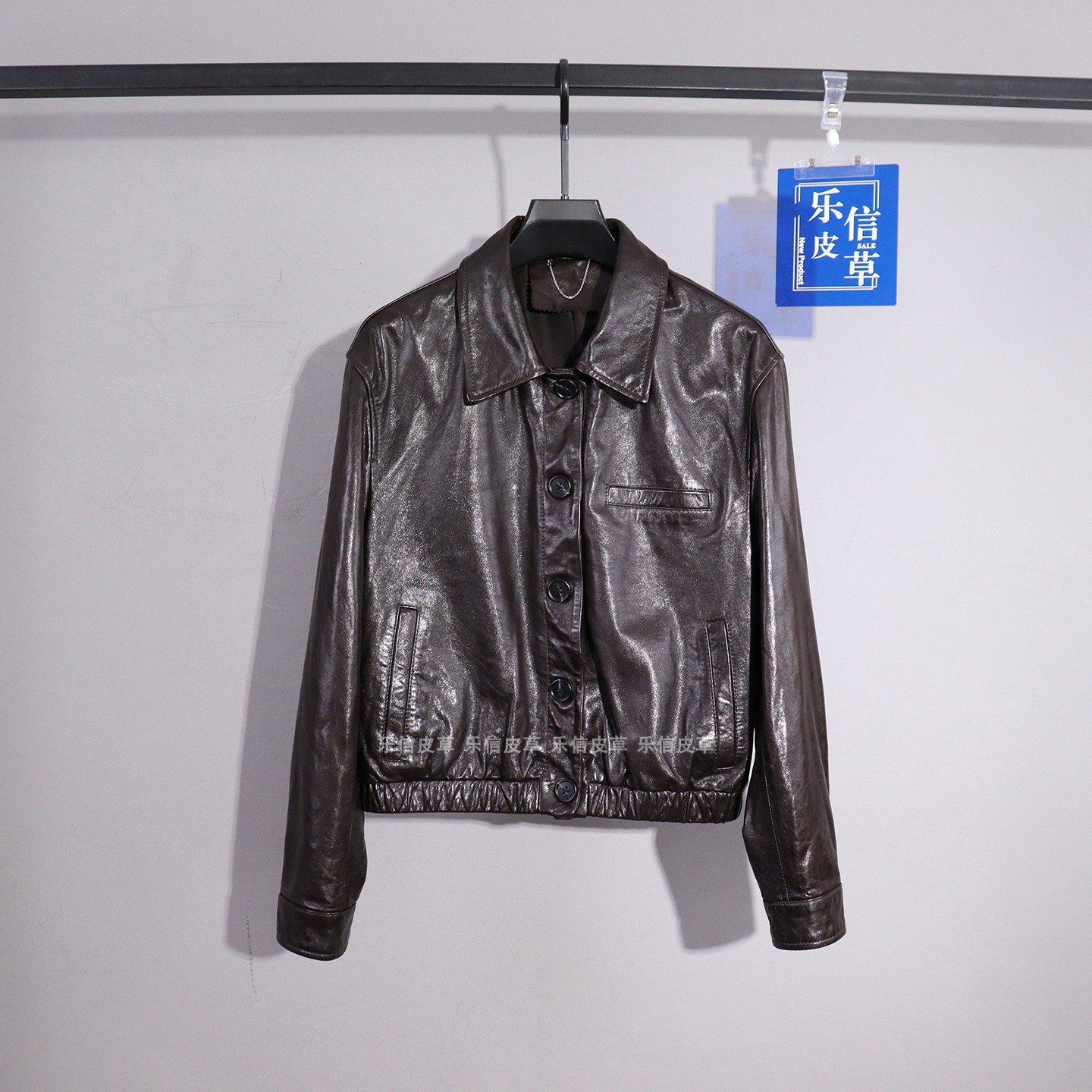 明星同款时尚新款绵羊皮真皮皮衣