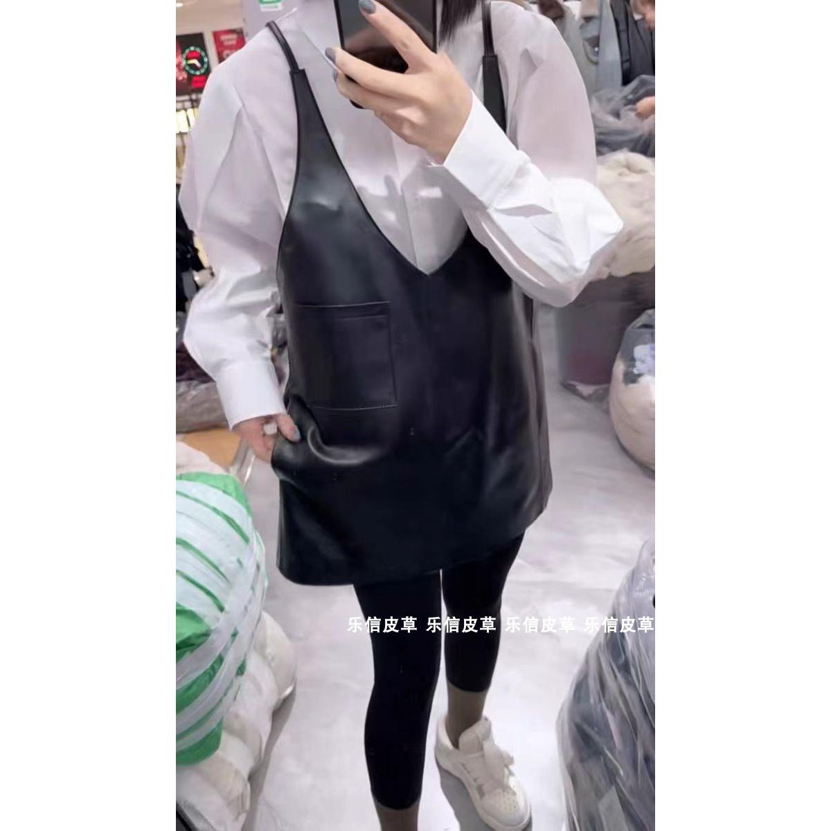 2025新款真皮马甲女宽松无袖