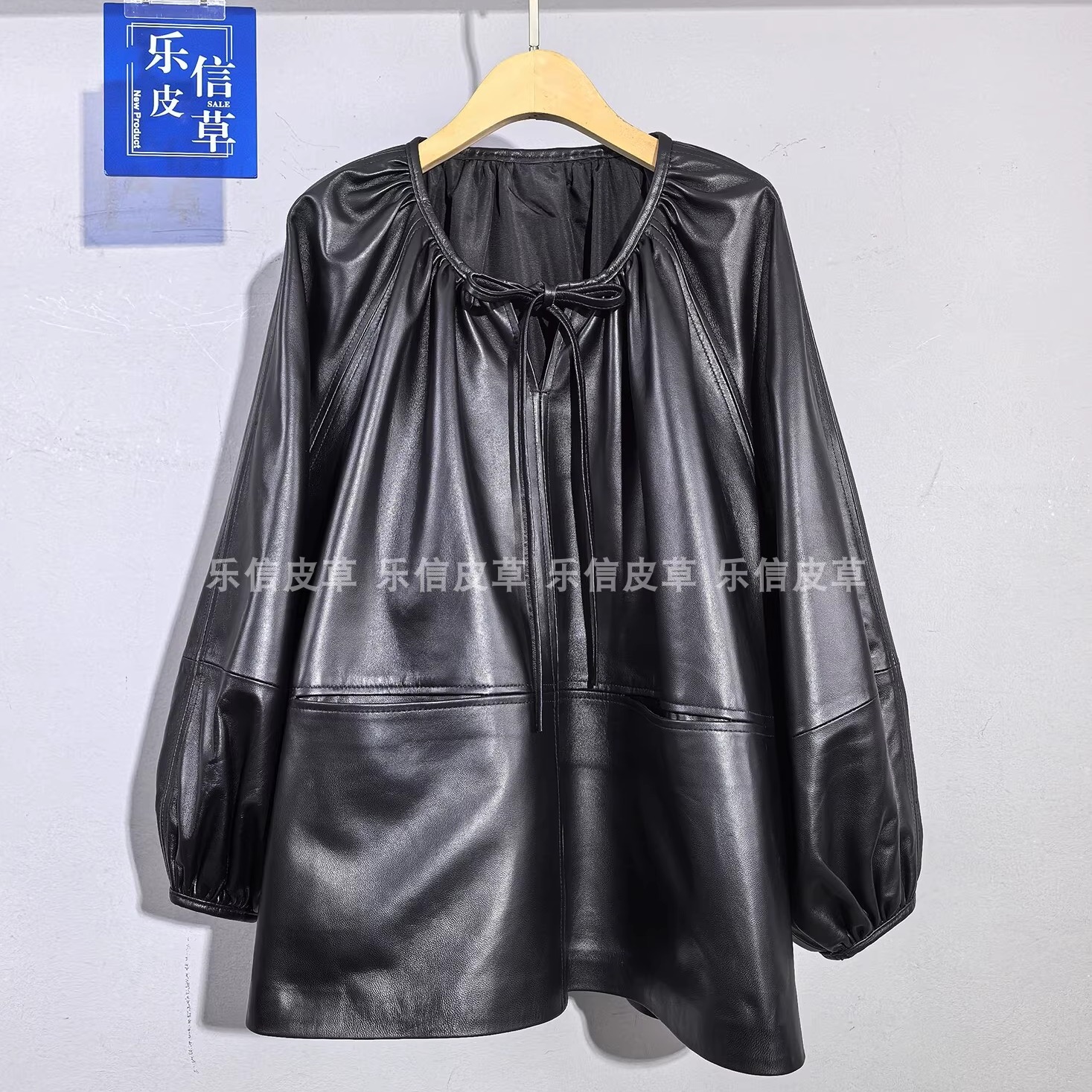 洋气复古新款女真皮皮衣气质外套