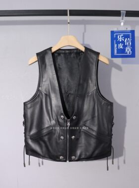 女无袖百搭V领显瘦个性短款马夹