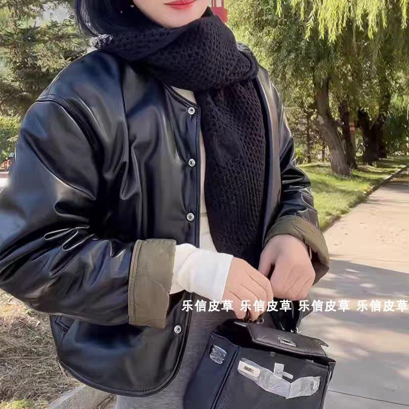 两面穿进口绵羊皮短款皮衣
