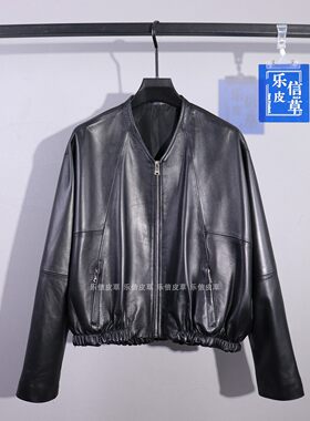 新款真皮皮衣女绵羊皮时尚百搭