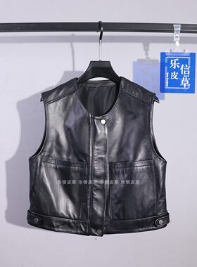 真皮新款无袖坎肩马甲背心外套