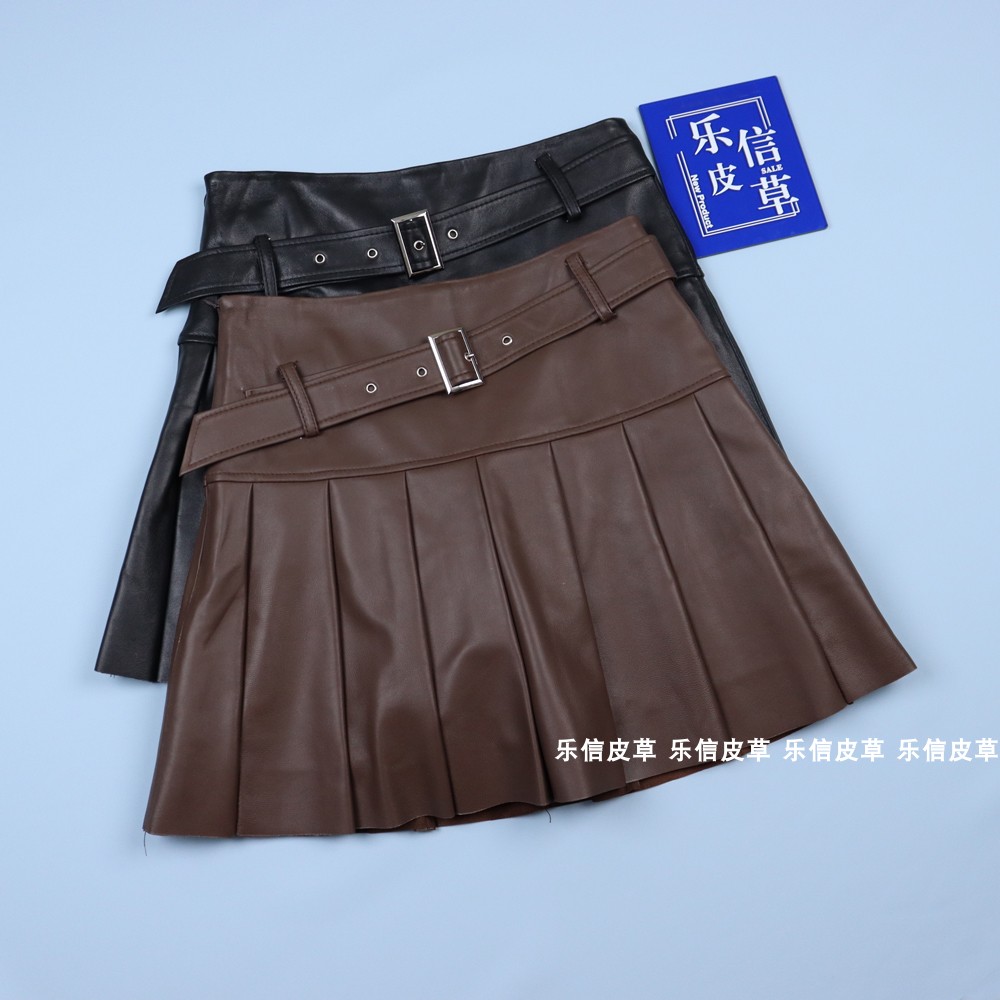 网红同款高腰百褶短裙