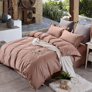 Fris杉杉家纺长绒棉绣花四件套欧花全棉套件QFS-18821礼品可定制