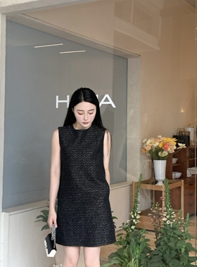 LAPLUIE定制粗花呢/春夏法式小香连衣裙无袖高级气质轻奢设计感裙