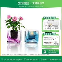 饰蜡烛台摆件 Brick北欧轻奢家用创意装 KOSTA BODA进口水晶玻璃